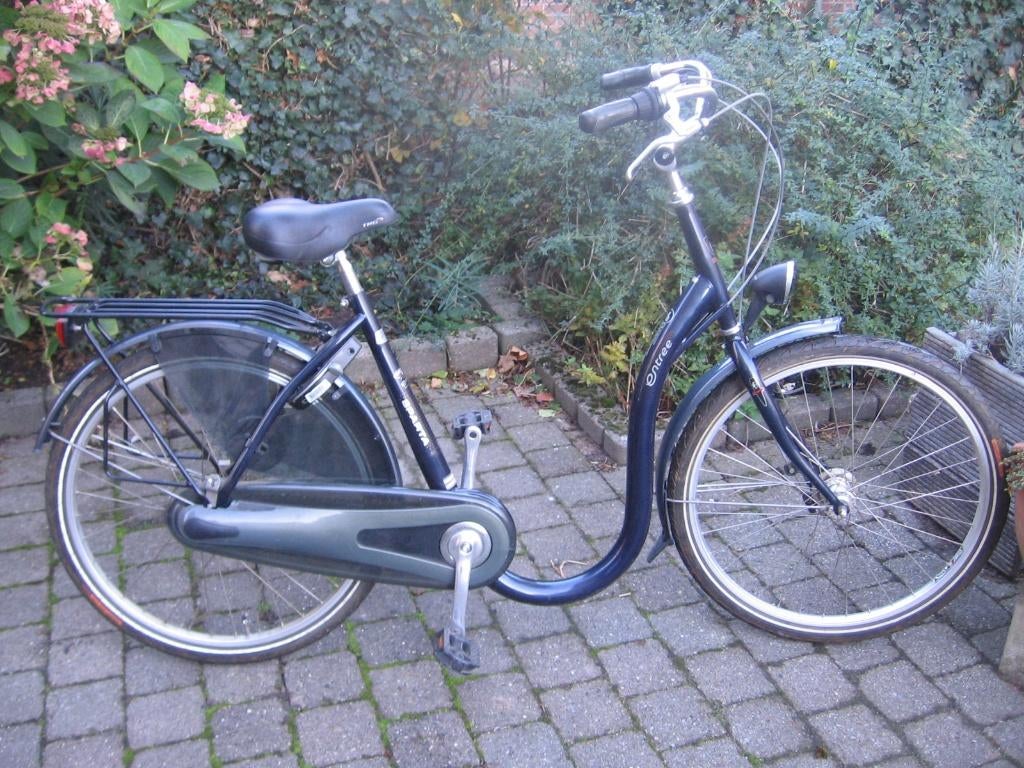 26 inch lage opstap damesfiets 4 versnellingen trommelremmen, Ophalen, Gebruikt, 47 tot 50 cm, Versnellingen
