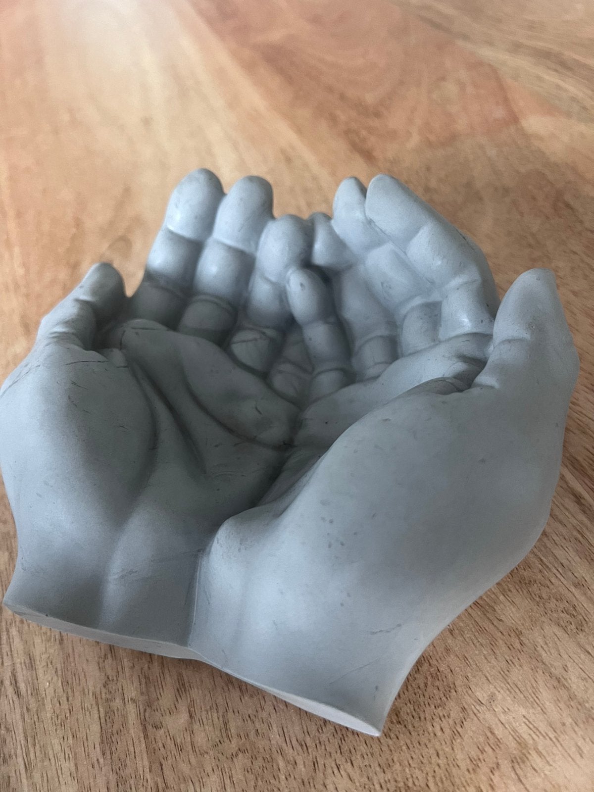 Sculpture "Mains Ouvertes" Fait Main / Vide-poche / Déco, Overige typen, Ophalen of Verzenden, Handgemaakt, Overige materialen