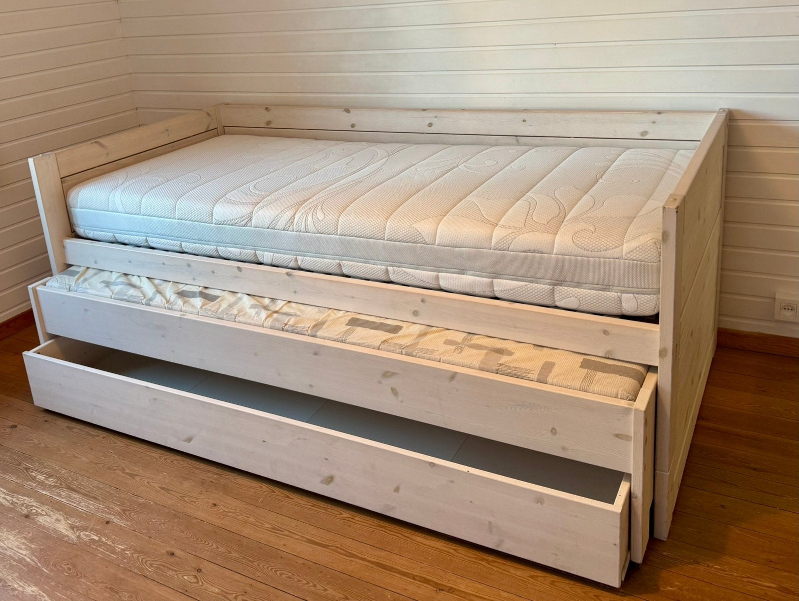 Lifetime 200x90 wit hout kajuitbed- logeerbed, lade & matras, 180 cm ou plus, 85 à 100 cm, Comme neuf, Enlèvement