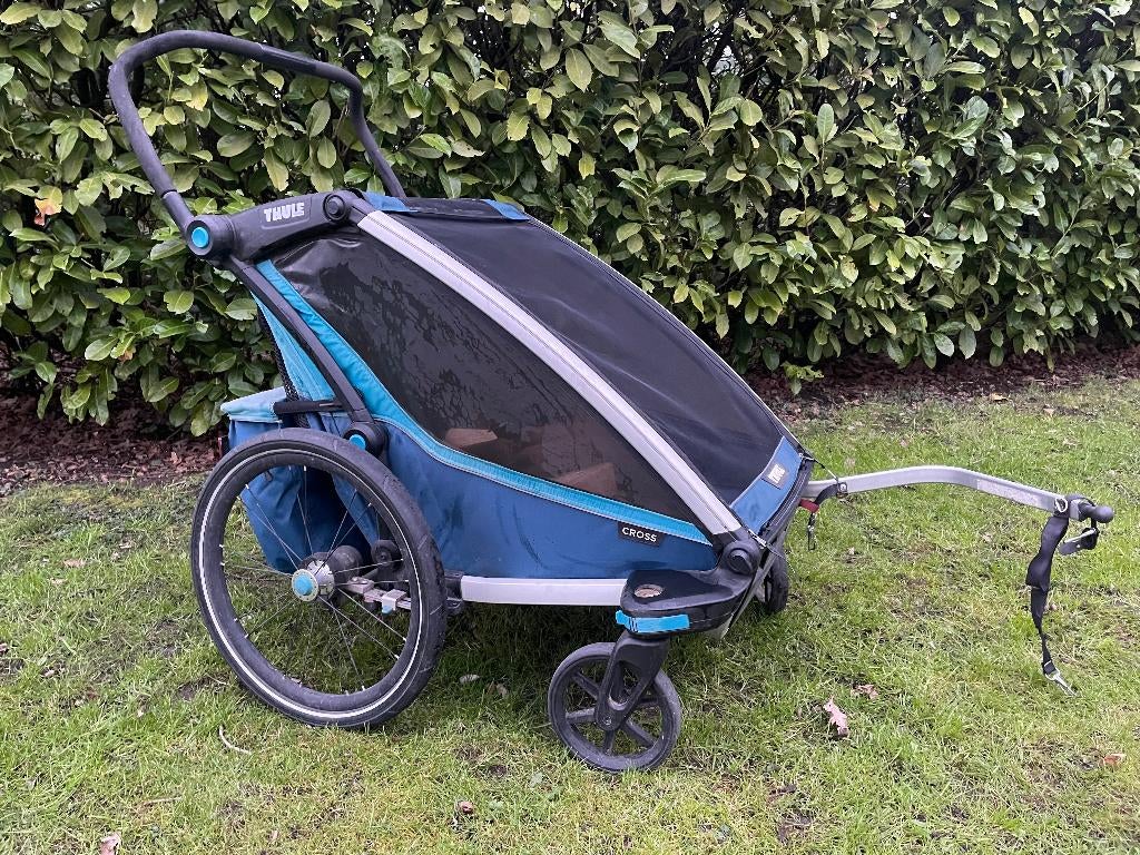 Fietskar Thule Charriot 2 Cross double (incl. toebehoren), Fietsen en Brommers, Ophalen, Gebruikt, Opvouwbaar, 40 tot 60 kg