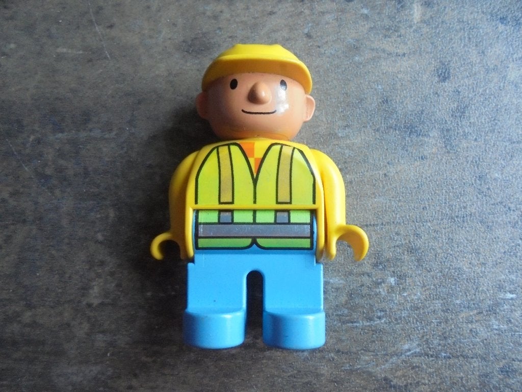 Lego Duplo Bob The Builder Figure Bob (zie foto's), Enlèvement ou Envoi, Utilisé, Briques en vrac, Duplo