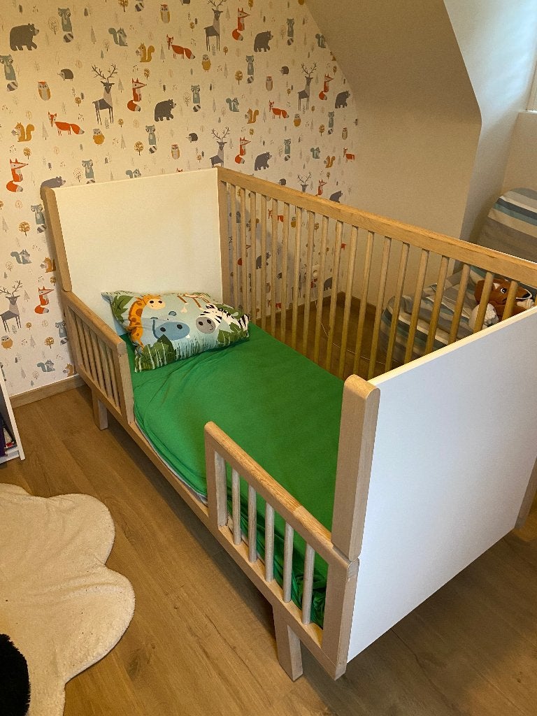 Kinderbed peuterbed bed 160x70, Ophalen, 70 tot 85 cm, Zo goed als nieuw, Lattenbodem