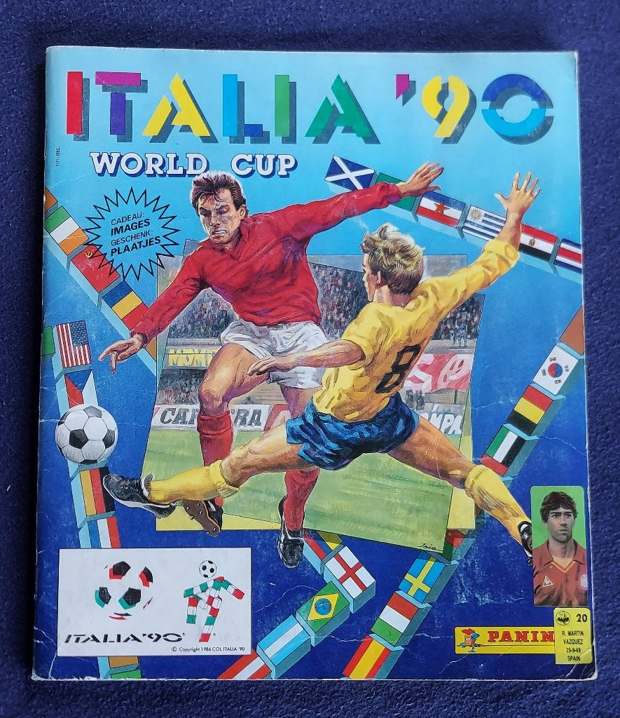 Panini sticker album voetbal 'WK Italië 1990 ' -volledig-, Enlèvement ou Envoi, Utilisé, Plusieurs autocollants