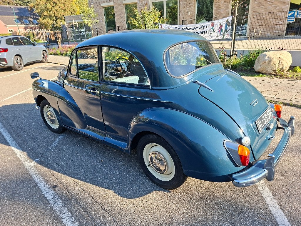 Morris Minor 1000, Auto's, Achterwielaandrijving, 4 cilinders, Blauw, Handgeschakeld