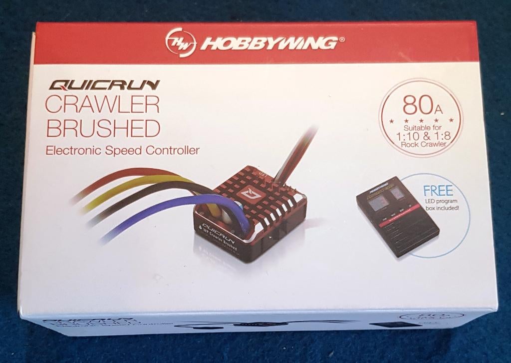Hobbywing Quicrun Crawler Brushed 80A WP + program box, Hobby & Loisirs créatifs, Neuf, Échelle 1:10, Pièce, Électro