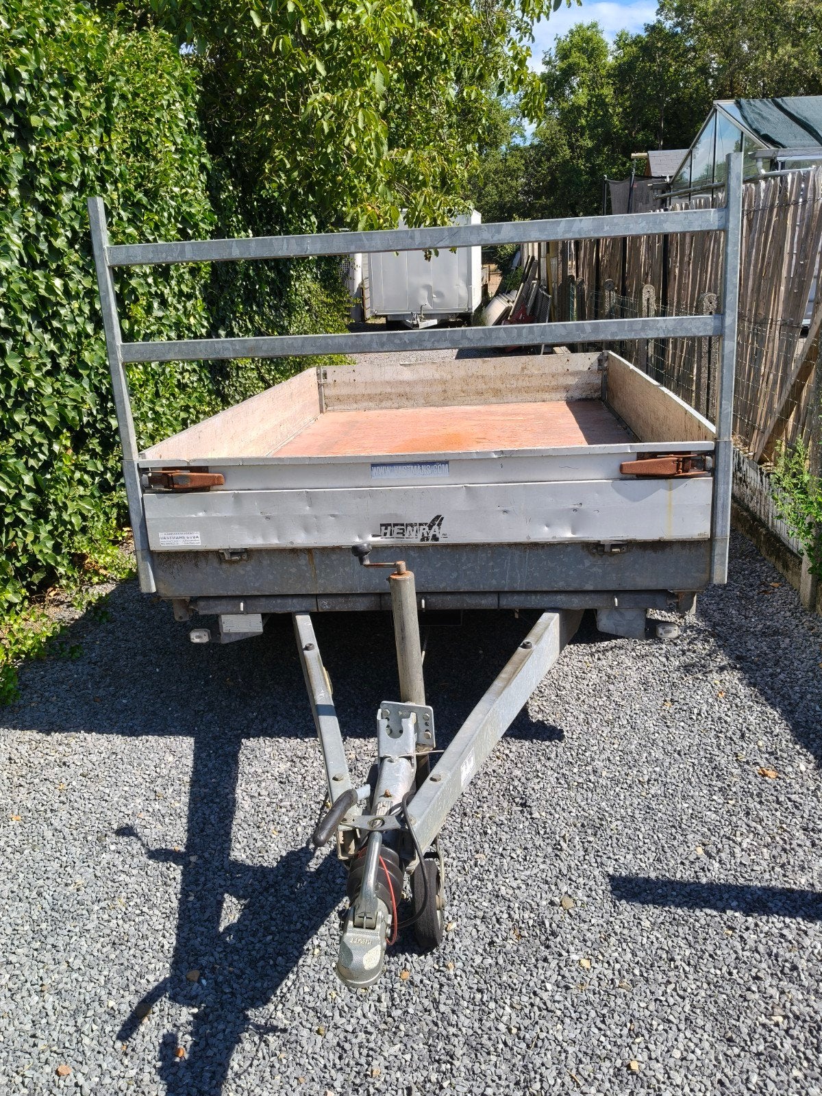 3 kant kipaanhangwagen merk hapert, Auto diversen, Aanhangers en Bagagewagens, Ophalen, Gebruikt