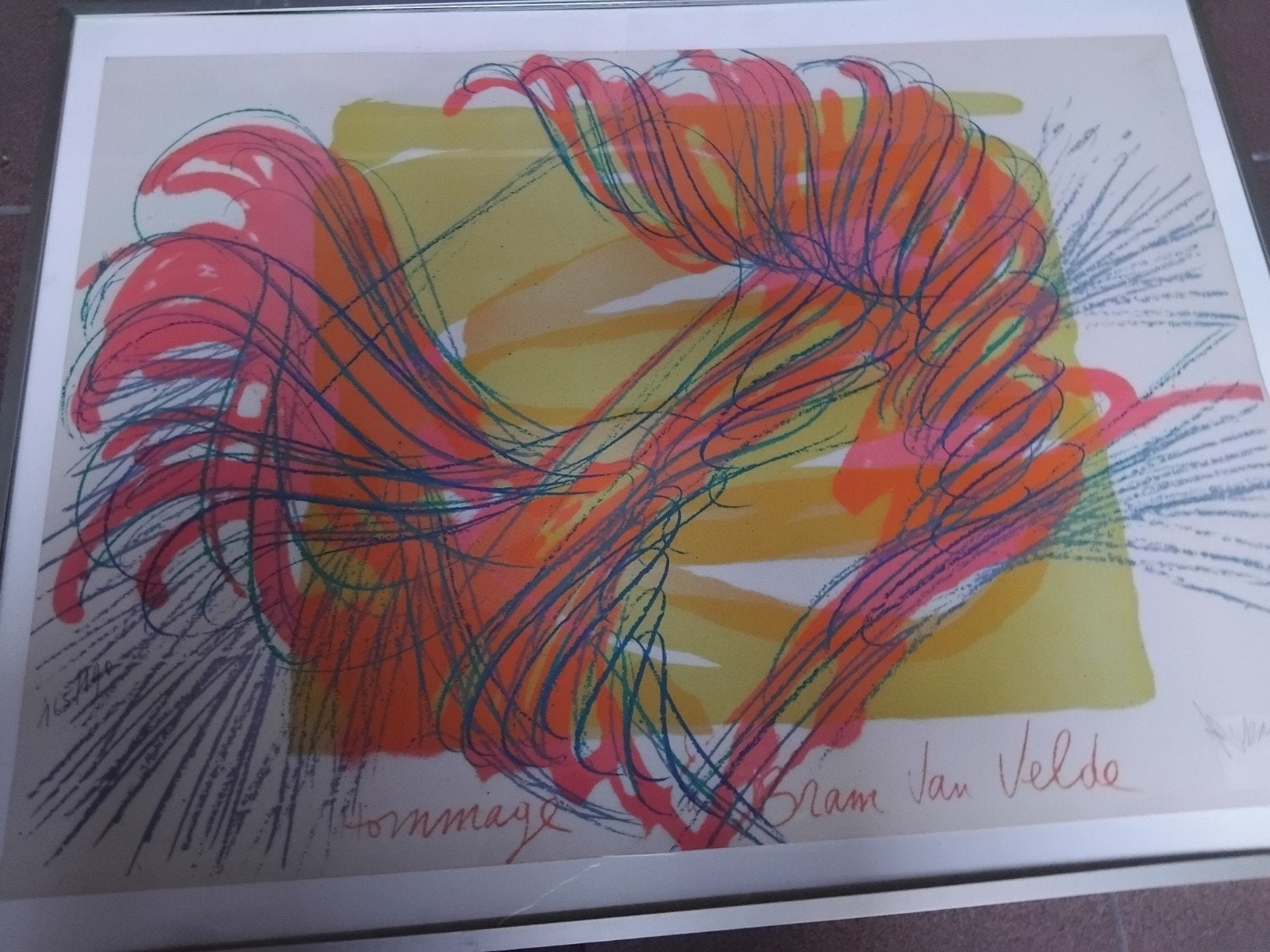 lithographie JEAN MESSAGIER, Antiek en Kunst, Kunst | Schilderijen | Abstract, Ophalen