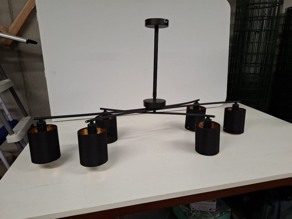 Hanglamp zwart-set van 2 stuks, Ophalen, Kunststof, E14 (klein), Zo goed als nieuw