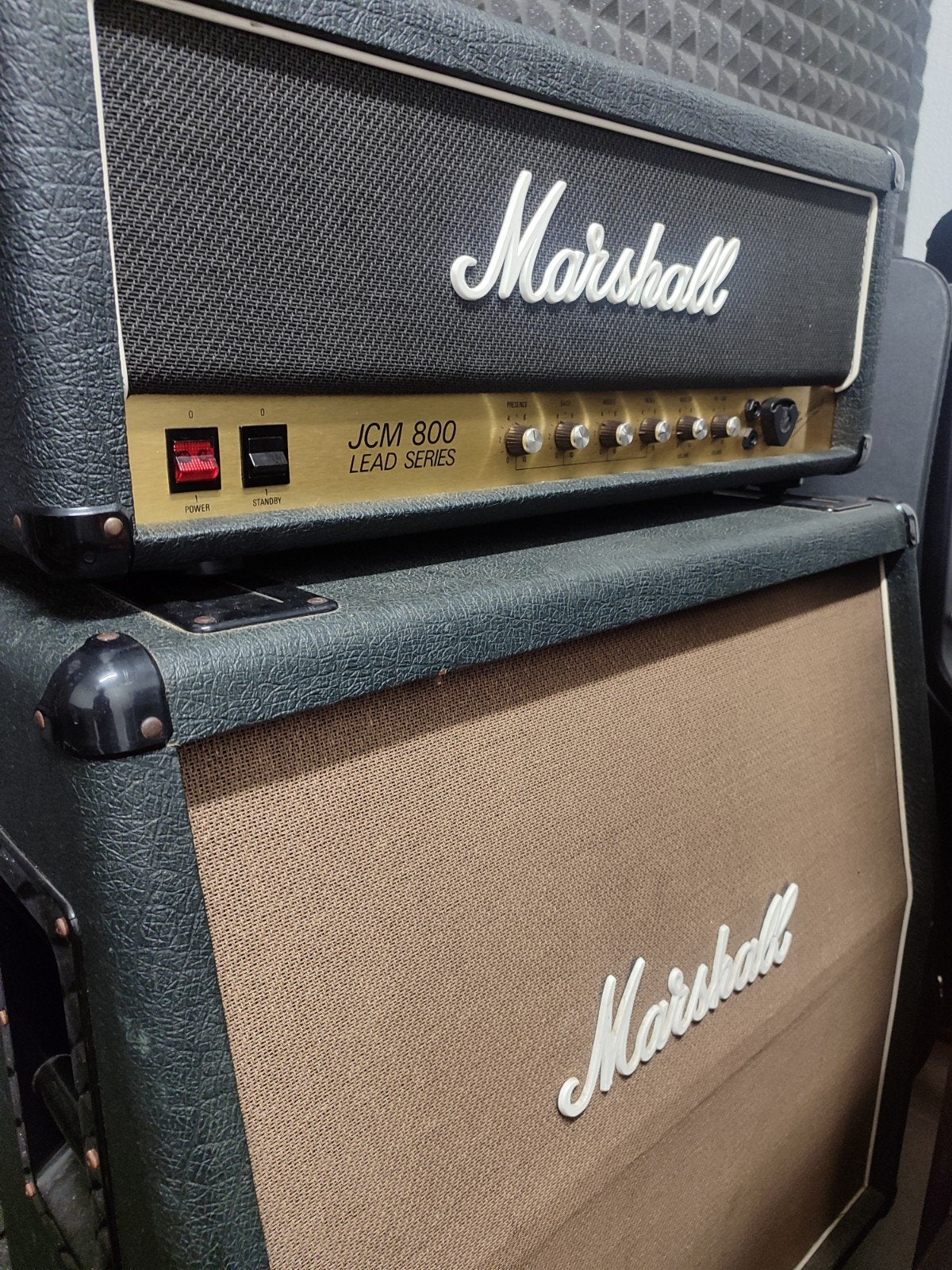 Marshall JCM800 uit 1981 met 4x12 cab, Musique & Instruments, Amplis | Basse & Guitare, Enlèvement