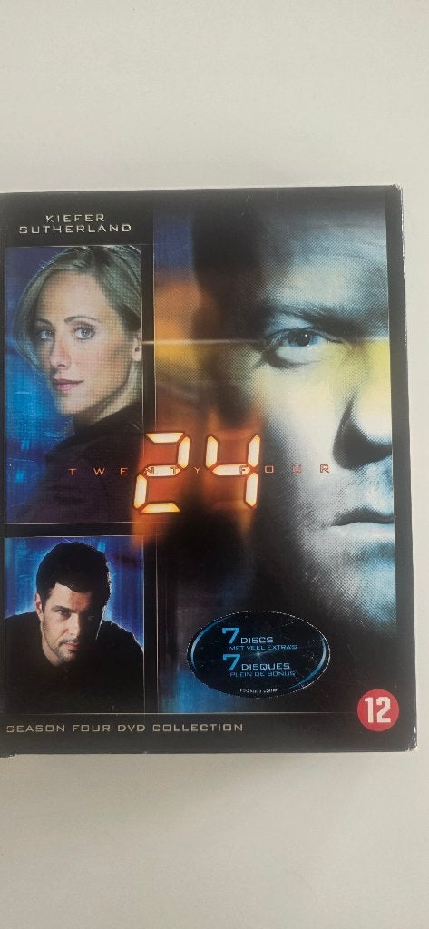 DVD SERIES - 24 Seizoen 4 (7 discs), Saison 4, Comme neuf, Anglais, Néerlandais