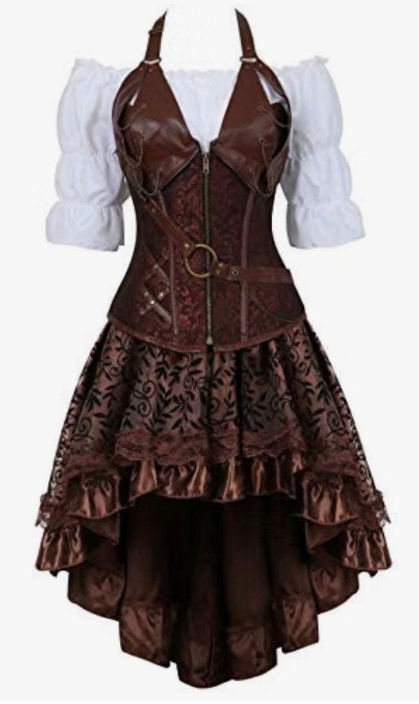 Steampunk verkleed costum, Kleding | Dames, Overige typen, Overige kleuren, Maat 46/48 (XL) of groter, Nieuw