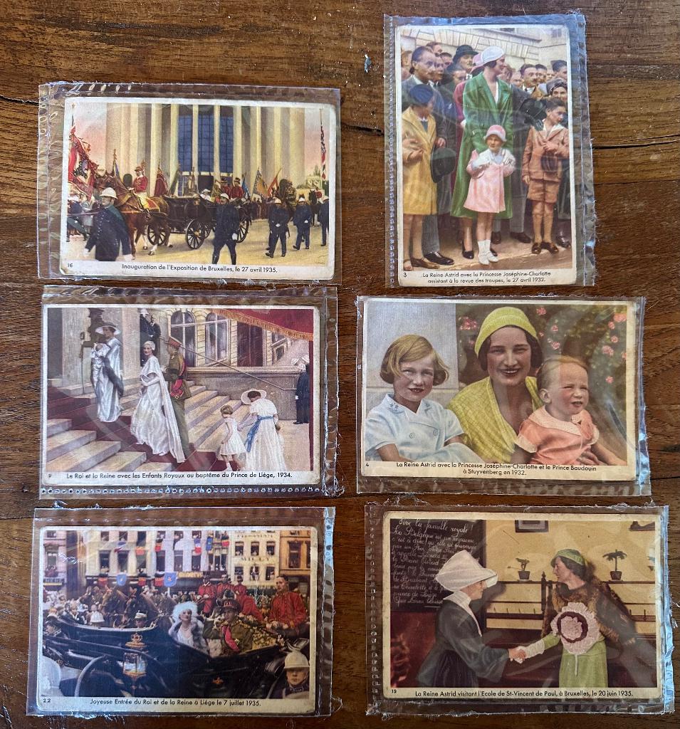 oude plakprenten koningin Astrid Côte d'or, Verzamelen, Ophalen of Verzenden, Zo goed als nieuw, Kaart, Foto of Prent