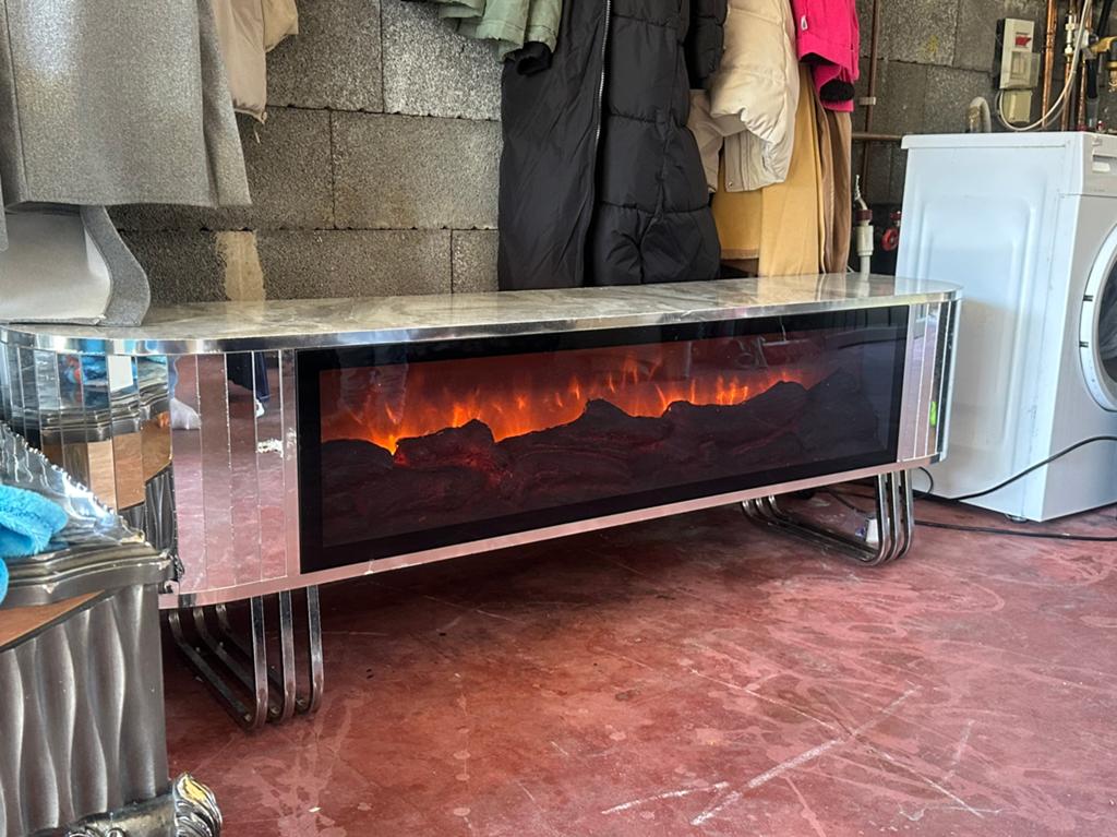 Mooie kamin met led licht en bluetooth goede staat, Ophalen, Met plank(en), 75 cm of meer, Nieuw