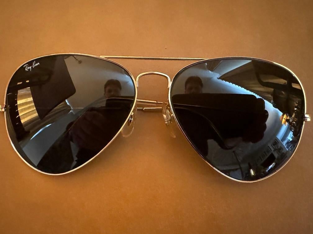 Vintage B&L zonnebril Ray-Ban Aviator grey 62mm A2, Zonnebril, Overige kleuren, Ophalen of Verzenden, Zo goed als nieuw
