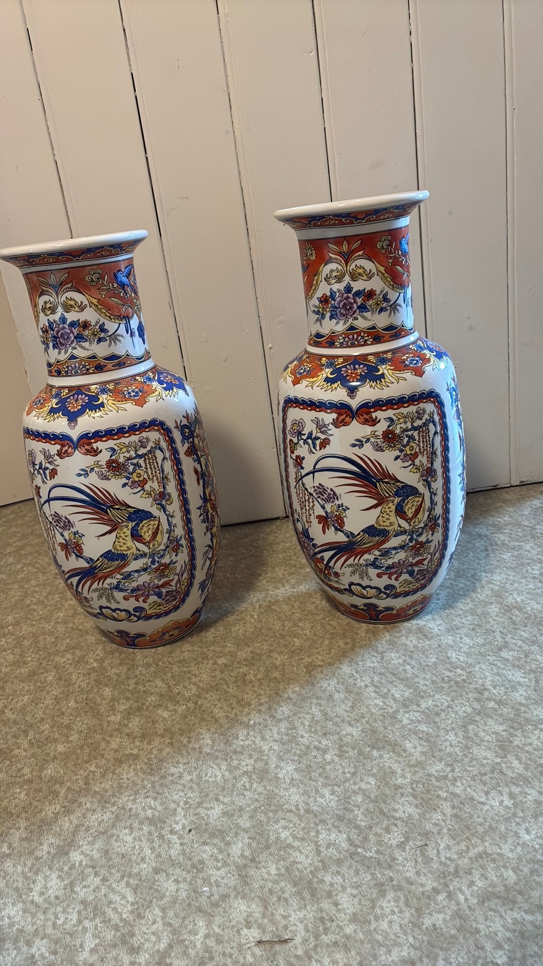 2identieke retro vazen, Antiek en Kunst, Ophalen