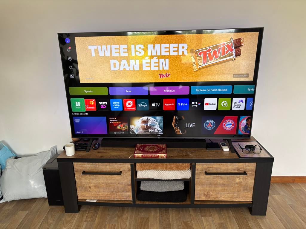 Meuble TV + table salon + salle à manger 4pers, Maison & Meubles, Armoires | Autre, Enlèvement, Comme neuf