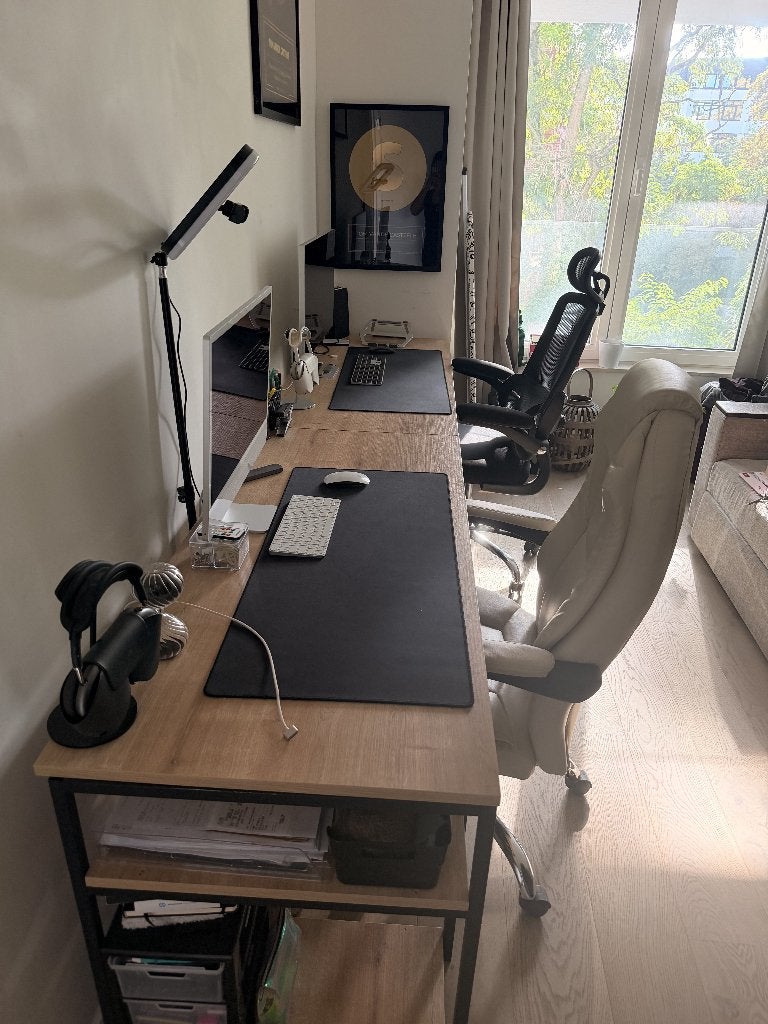Double Bureau, Bureau duo, Comme neuf, Enlèvement, Industriel