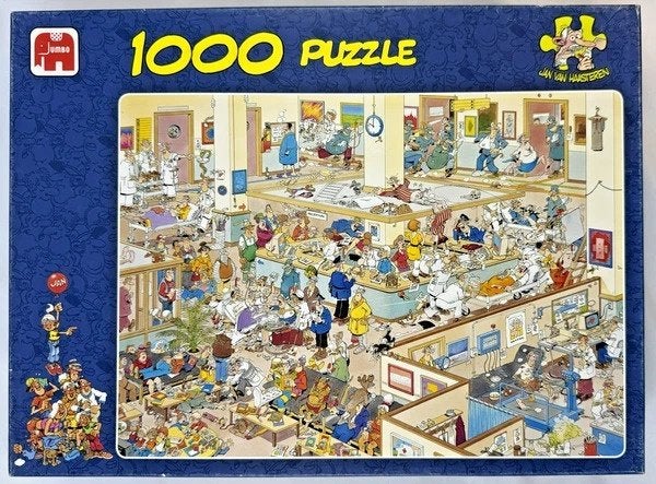 Jan van Haasteren Jumbo Puzzel 1000 van harte Beterschap, Verzenden, 500 t/m 1500 stukjes, Zo goed als nieuw, Legpuzzel