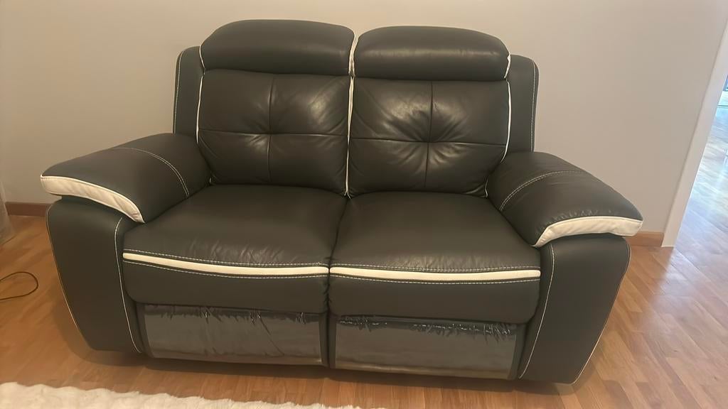 Fauteuil comme neuf 2 relax appuie tête réglable, Enlèvement, Comme neuf, Cuir