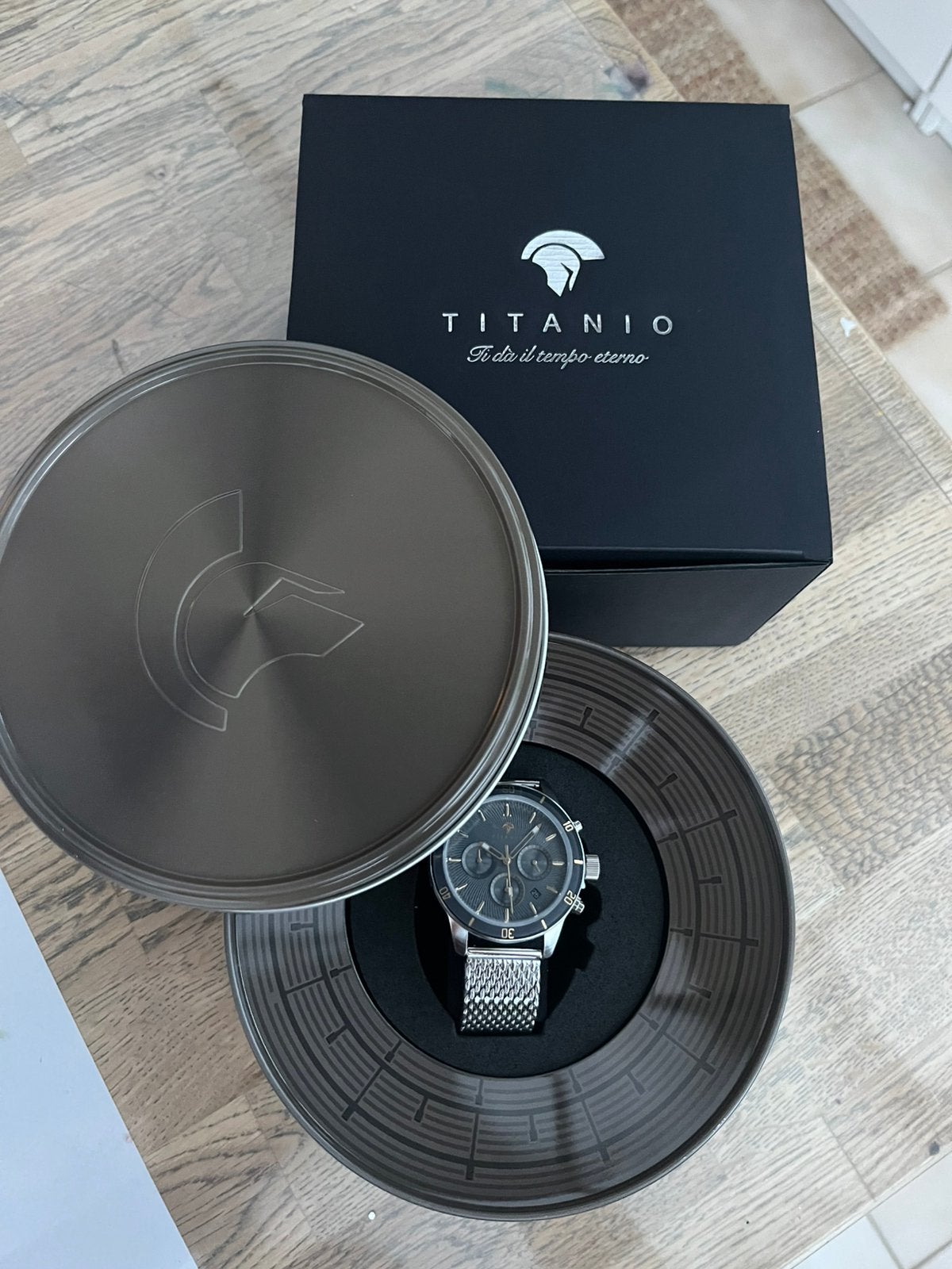 Titanio horloge, Handtassen en Accessoires, Horloges | Heren, Ophalen, Polshorloge, Overige materialen, Zo goed als nieuw