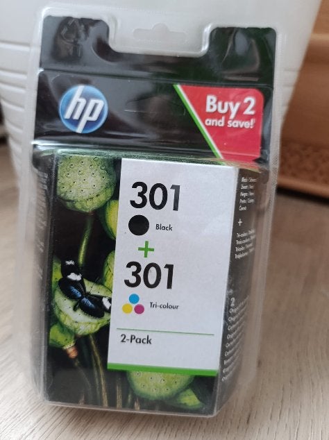 Lot 2 cartouches HP 301 originales – sous blister, Enlèvement, Neuf