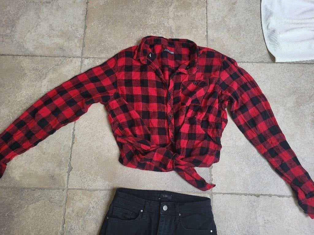 Mooi ruitjes bloes mt 170 (zie foto's), Kinderen en Baby's, Kinderkleding | Maat 170, Meisje, Overhemd of Blouse, Ophalen of Verzenden