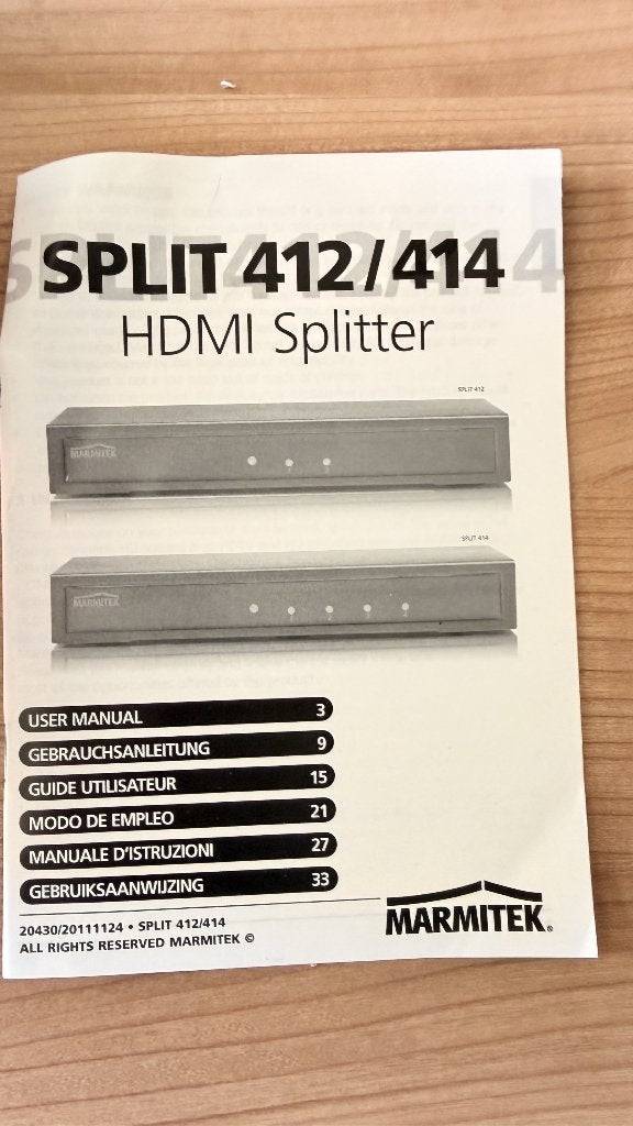 Full HD 1 input 4 output HDMI splitter, TV, Hi-fi & Vidéo, Enlèvement ou Envoi, Neuf