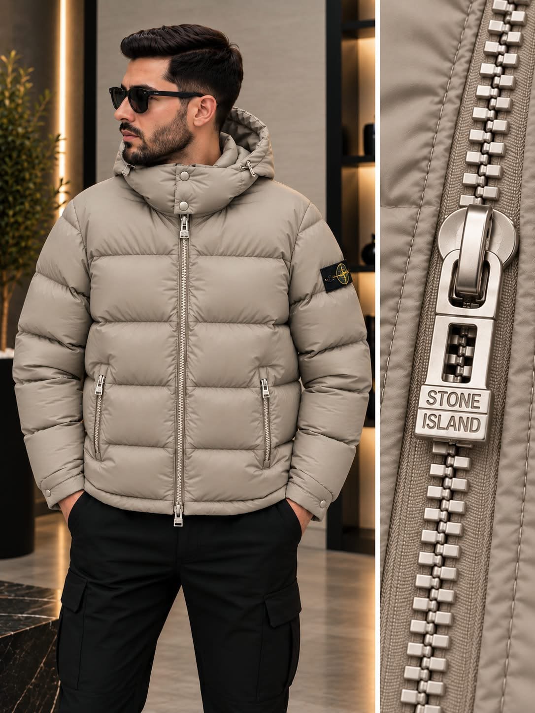 Doudoune hiver  stone island, Enlèvement ou Envoi, Neuf, Autres tailles, Beige