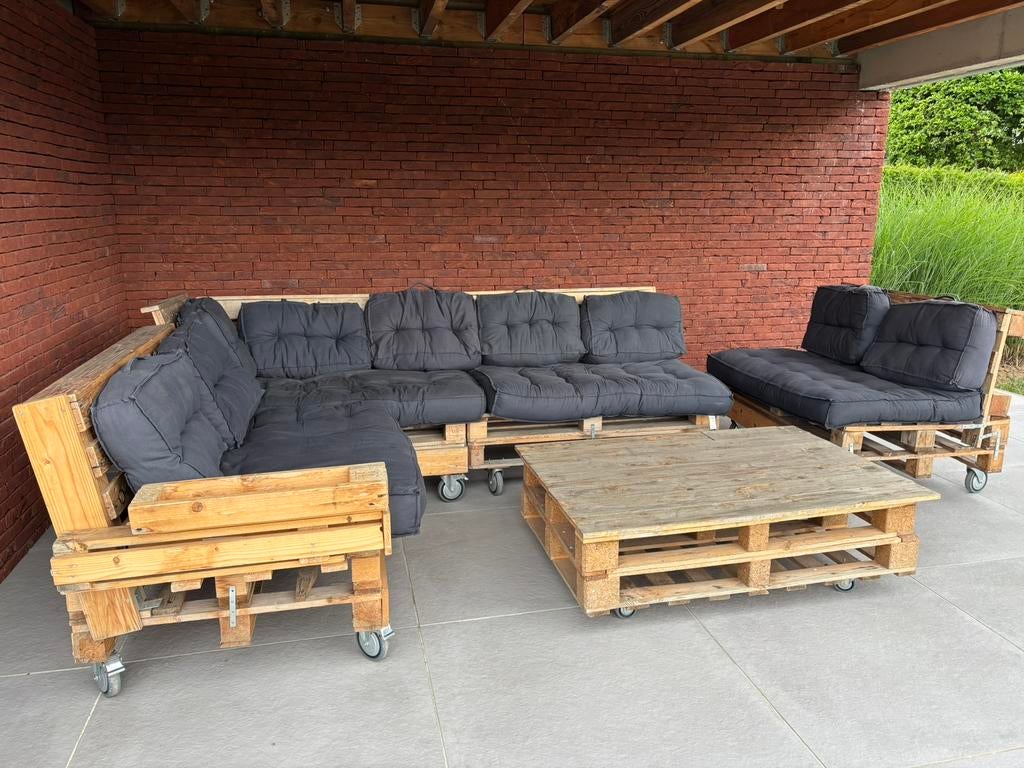 Loungeset + kussens, Tuin en Terras, Ophalen, Zo goed als nieuw, Loungeset