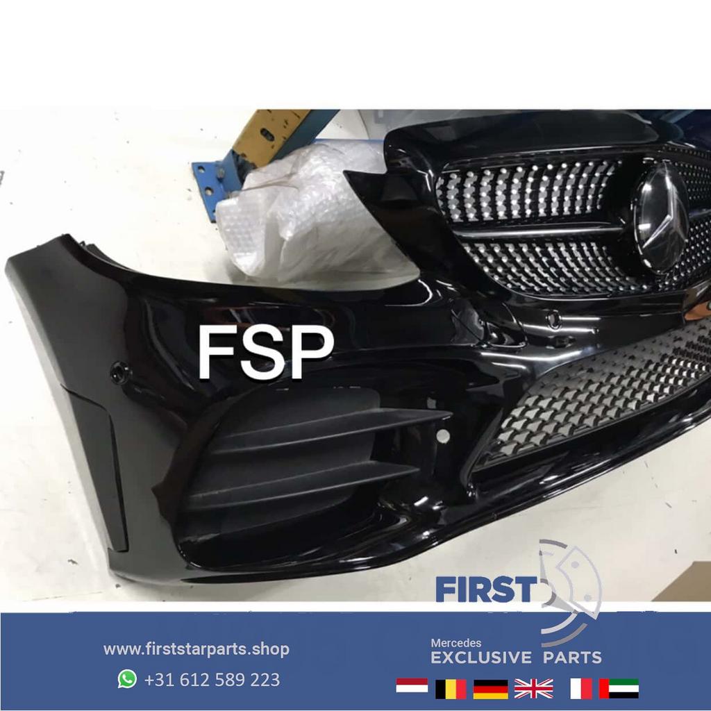 W205 C205 FACELIFT C43 AMG VOORBUMPER Mercedes C Klasse 2019, Gebruikt, -, Voor, Ophalen of Verzenden