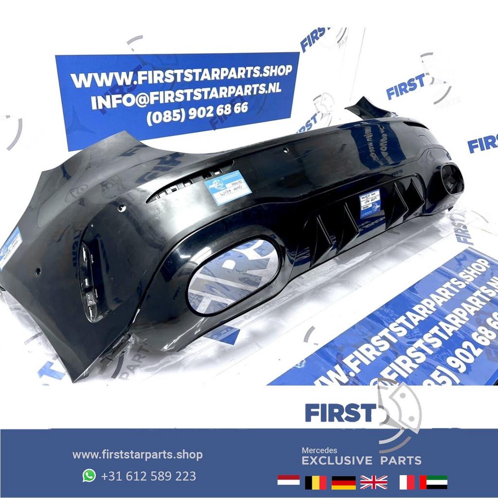 W177 AMG BUMPER A KLASSE 2023 A45S AMG ACHTERBUMPER ZWART/WI, Gebruikt, -, Ophalen of Verzenden, Achter