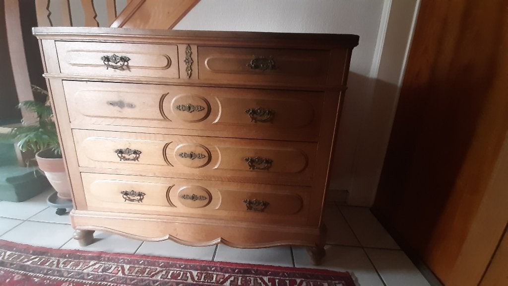 Commode bois 50E, Maison & Meubles, Ancien, 25 à 50 cm, 5 tiroirs ou plus, Moins de 100 cm