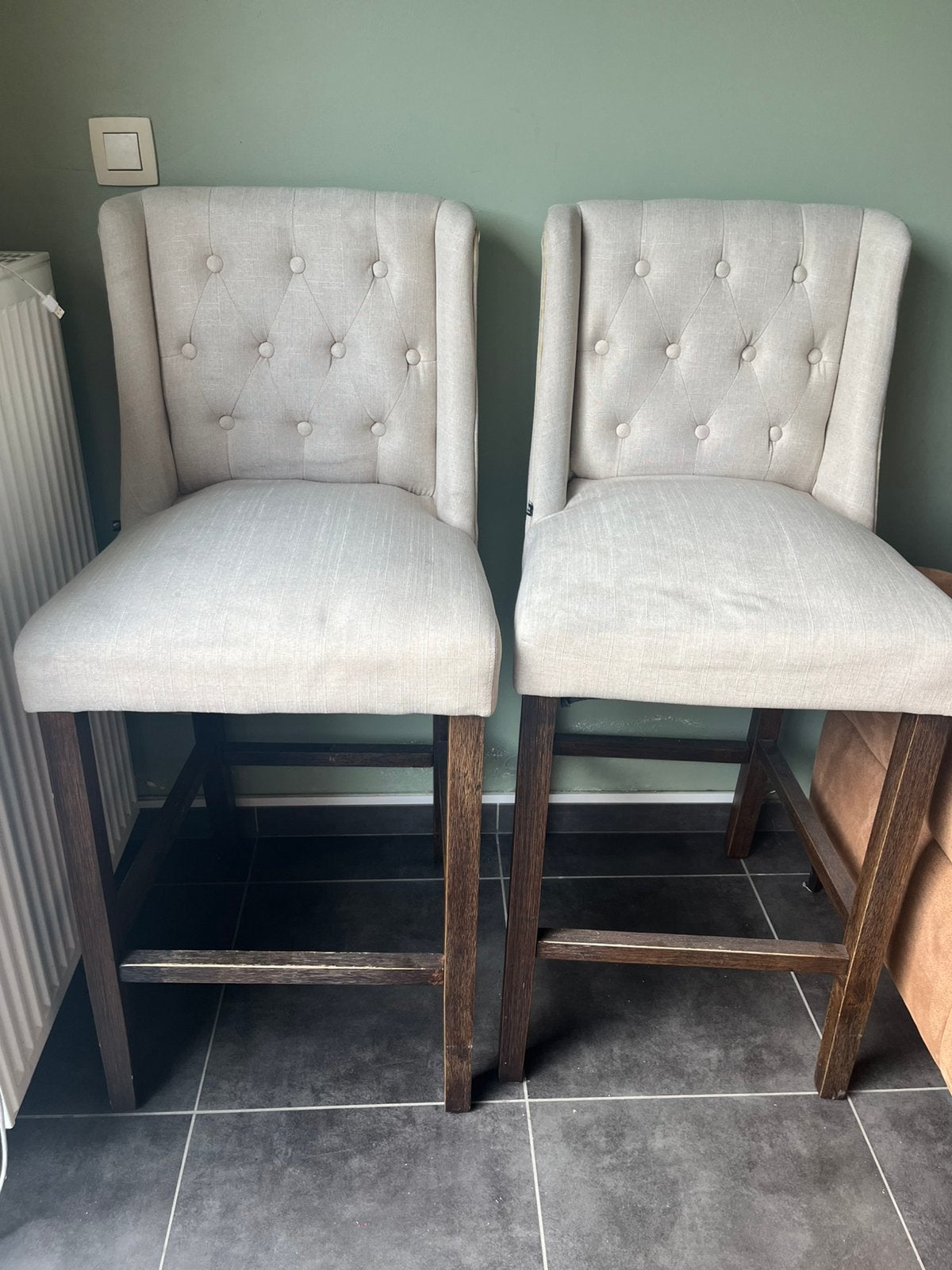 2 landelijke barstoelen, Huis en Inrichting, Barkrukken, Ophalen, Gebruikt