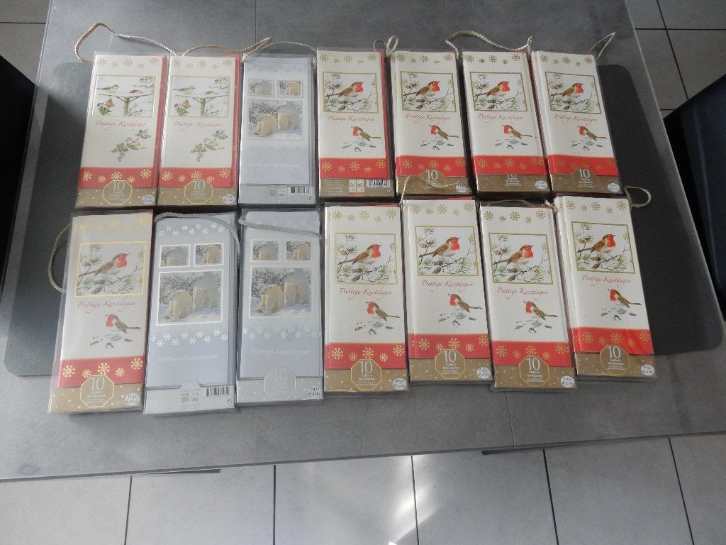 nr.65 - 10 Deluxe kerstkaarten met enveloppe- €2/doos, Diversen, Ophalen of Verzenden, Nieuw
