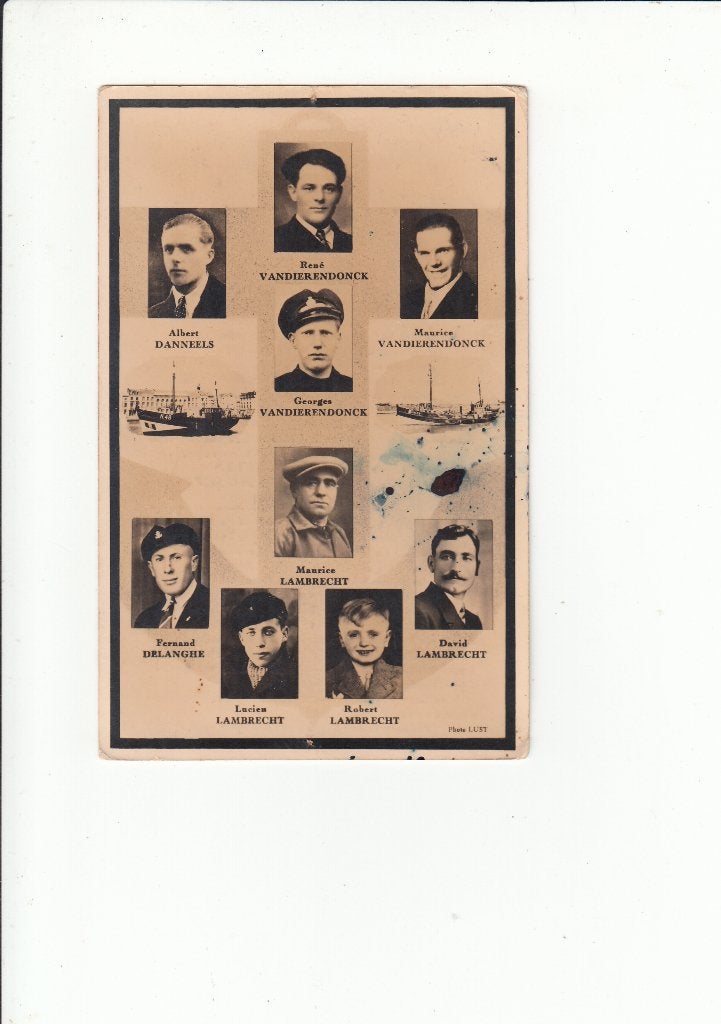 Slachtoffer WO II - door zeeramp verdwenen op zee 1944, Envoi, Image pieuse