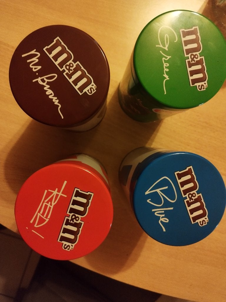 Metalen dozen van M&M, Verzamelen, Blikken, Ophalen of Verzenden, Zo goed als nieuw, Overige, Overige merken