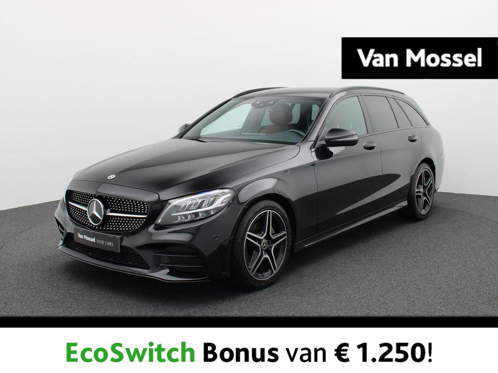 Mercedes-Benz C 180 AMG LINE Estate + LEDER + LED + NIGHTPAK, Auto's, 4 cilinders, Zwart, https://public.car-pass.be/vhr/435446aa-a1b7-4af8-b4f5-419984d67987