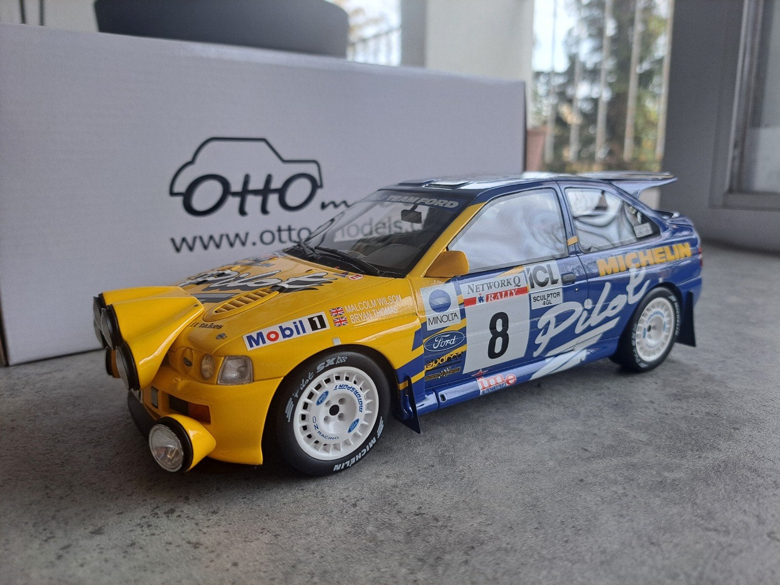 Ford Escort Michelin Cosworth Monte Carlo OT994 OTTO 1/18, Ophalen of Verzenden, Zo goed als nieuw, Auto, OttOMobile