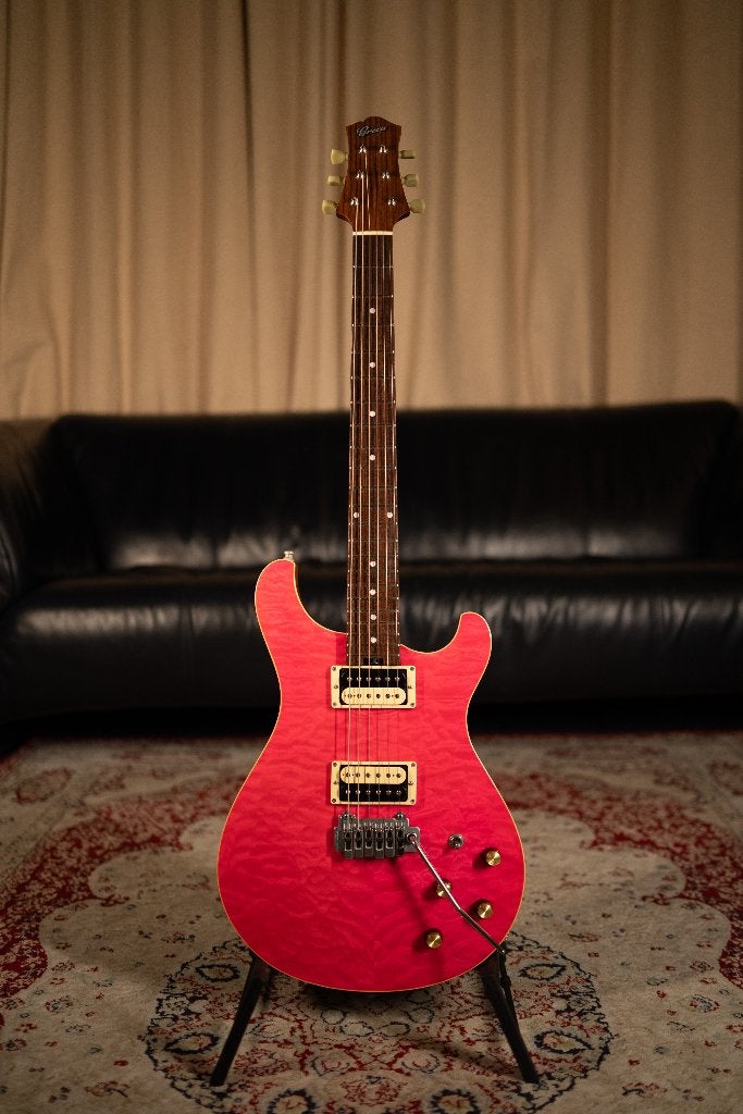 Greco EW-88 | Japan | PRS vibe | Pink Quilted Maple, Muziek en Instrumenten, Ophalen of Verzenden, Zo goed als nieuw