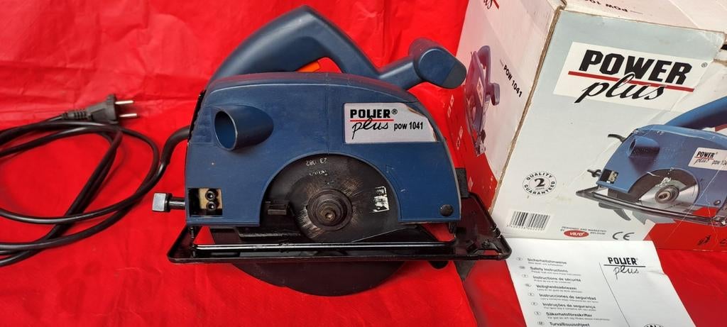 Cirkelzaag  POW 1041 750 W+zaagbladen voor tafelzaag, Ophalen of Verzenden, Zo goed als nieuw, Cirkelzaag