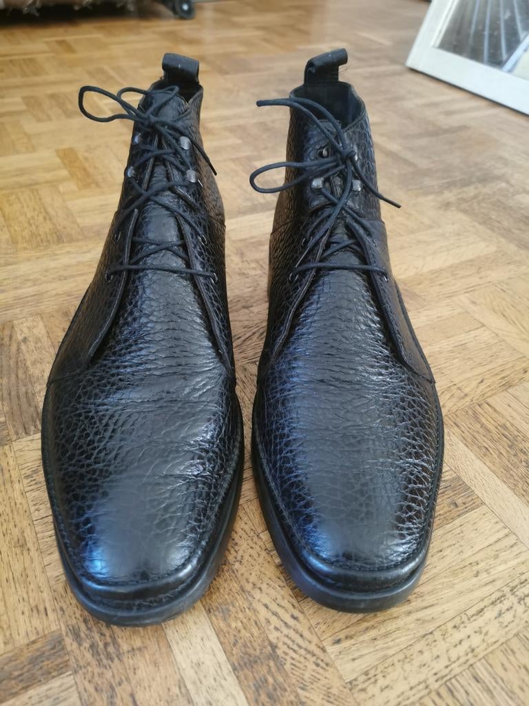 Désert boots Testoni, Enlèvement ou Envoi, Porté, Noir