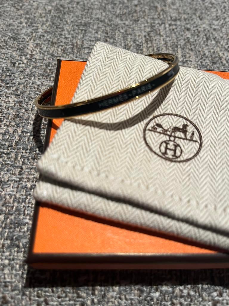 Hermès bracelet, Enlèvement ou Envoi, Comme neuf, Noir