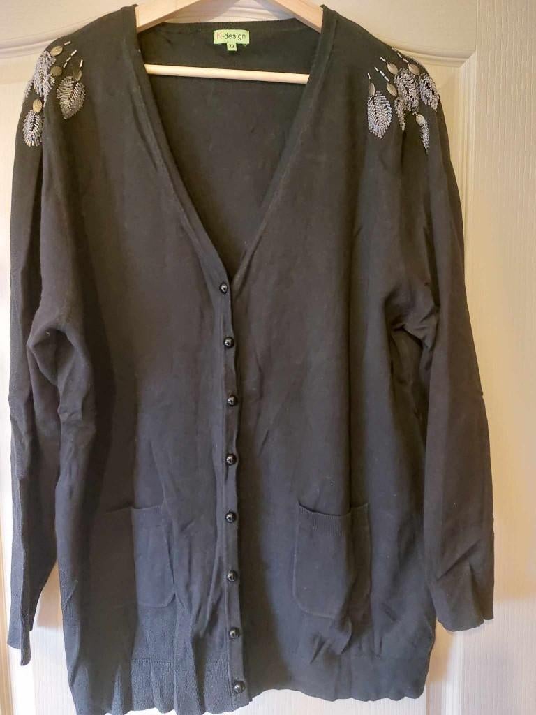 zwarte vest k-design met mooie parels Maat X3 (xl), Kleding | Dames, K-design, Zwart, Maat 46/48 (XL) of groter, Ophalen of Verzenden