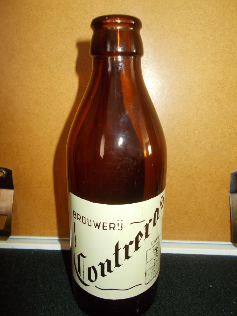GAVERE - leeg oud bedrukt flesje 25cl - Brij.Contreras, Verzamelen, Ophalen of Verzenden, Gebruikt, Flesje(s), Overige merken