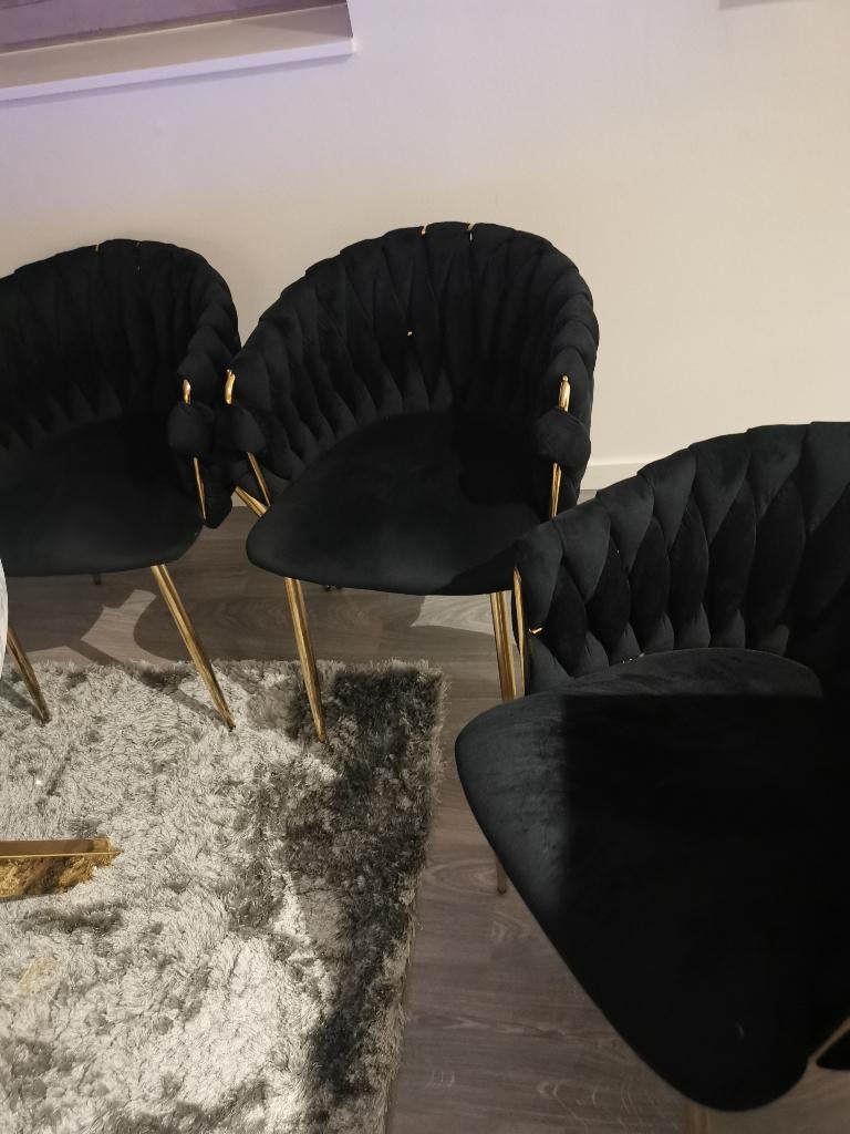 Chaises salle à manger, Comme neuf, Enlèvement, Tissus, Quatre