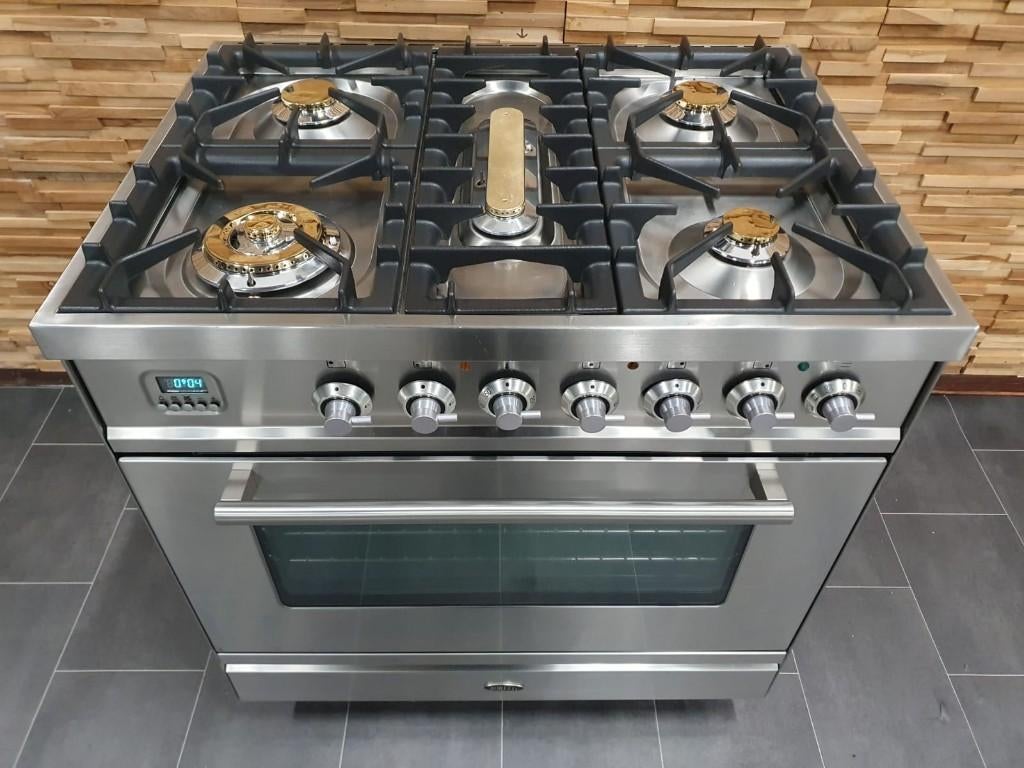 🔥Poêle Boretti de luxe 80 cm en acier inoxydable, Gaz, Classe énergétique A ou plus économe, Enlèvement ou Envoi, Comme neuf