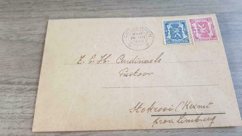 Oude briefkaart, Enlèvement ou Envoi, 1940 à 1960, Anvers