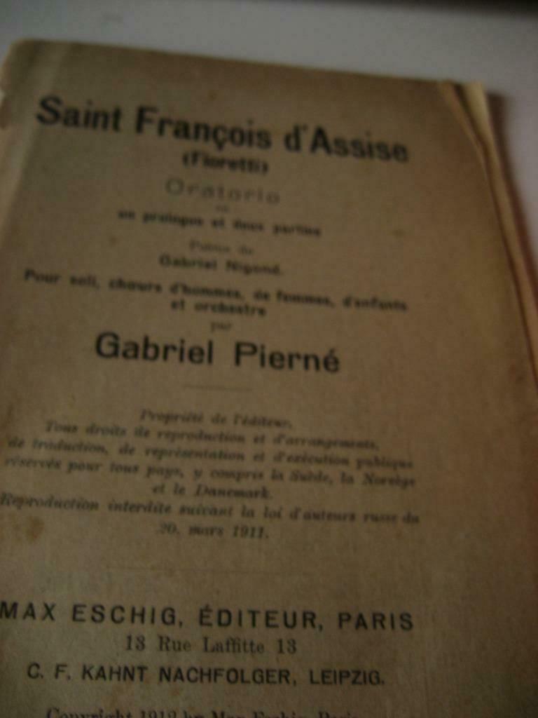 Saint François d'Assise Oratorio 1912, Ophalen of Verzenden