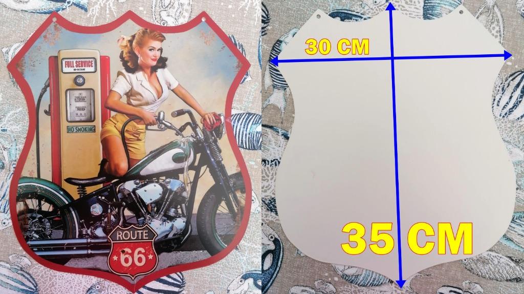 ROUTE 66-FULL-SERVICE-PIN UP, Verzamelen, Ophalen of Verzenden, Nieuw, Reclamebord
