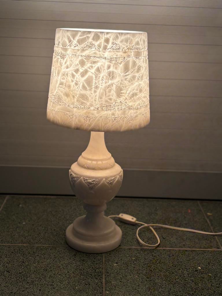 Alabasten sfeerlamp - Jaren 70, Huis en Inrichting, Ophalen, Gebruikt, Overige materialen, 50 tot 75 cm